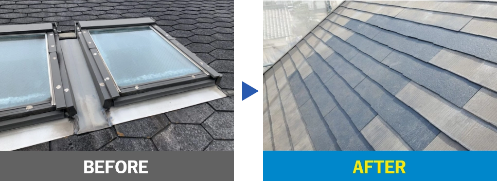 尼崎市　天窓の雨漏り修理