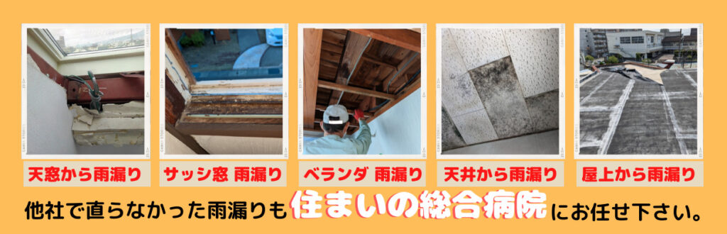雨漏り修理は住まいの総合病院