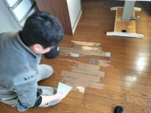 アースシール準備