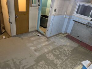 団地 床リフォーム 下地調整後の状態 尼崎市