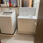 尼崎市 洗面所の水漏れ修理および洗面交換工事の施工事例