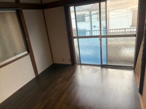 尼崎市 和室 床張り替え 下地補修後 フローリング仕上げ後