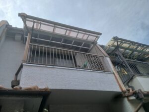 尼崎市 ベランダ波板張り替え工事 完成後の様子