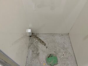 トイレの水回りリフォーム施工中の様子