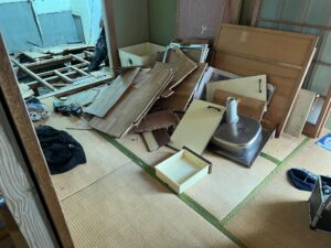 和室から洋室へ変更する前の施工前状況