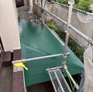 西宮市の屋根塗装工事完了後のスレート屋根