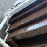 尼崎市で鉄部塗装を行った庇の施工後