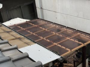 尼崎市 ベランダ屋根波板 ポリカ波板施工後