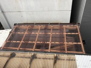 尼崎市 ベランダ屋根波板 ポリカ波板施工完了