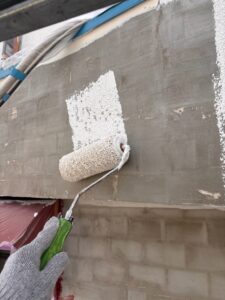尼崎市 外壁塗装の下塗り施工