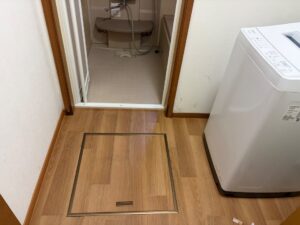尼崎市の洗面所床修理 クッションフロア施工後