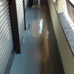 尼崎市の雨漏り修理で行ったベランダのウレタン防水工事