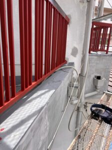 尼崎市で錆止め塗装を行った施工後の様子